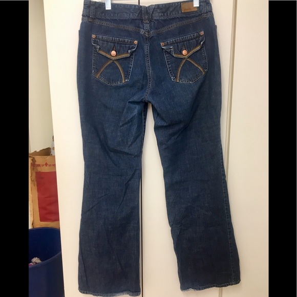 Cute Eddie Bauer cotton, decorated pocket jeans - Picture 4 of 8